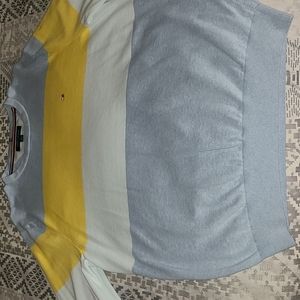 Long sleeve multicolor crewneck sweater